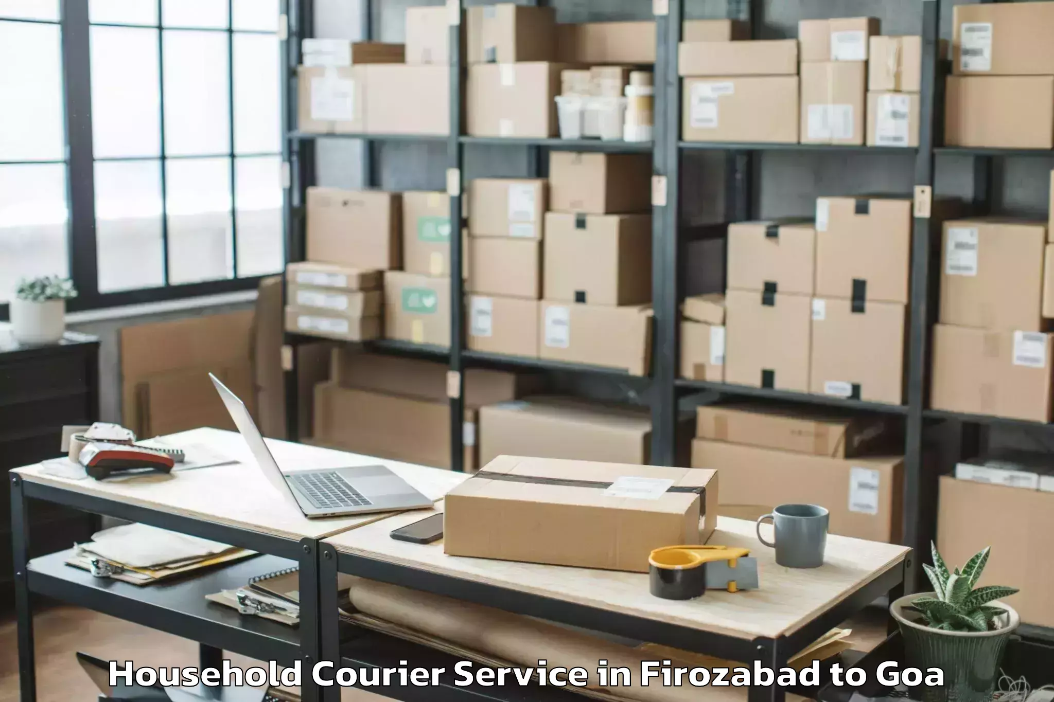 Book Firozabad to Aldona Household Courier